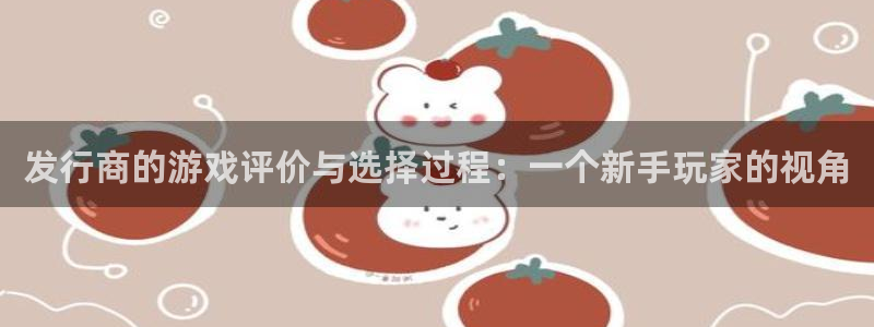 pp电子官网登录注册不了怎么回事：发行商的游戏评价与选择过程：一个新手玩家的视角